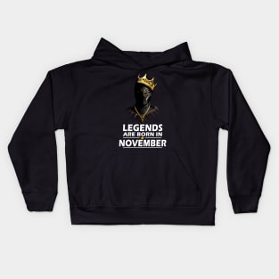 Legends Are Born In November Birthday Gift For Lover Panther Kids Hoodie